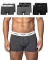Snocks Boxershorts Herren aus Bio-Baumwolle (6er Pack) - Atmungsaktiv und Ideal für Sport und Alltag - Kein juckendes Etikett und komfortabler Bund - Unterhosen Herren Gr.XXL, Farbe Schwarz Gestreift