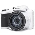 KODAK Pixpro Astro Zoom AZ405 - Digitale Bridge-Kamera, 40-facher Zoom, Weitwinkel von 24 mm, 20 Megapixel, 3-Zoll-LCD, Full HD 1080p Video, OIS, AA-Batterien - Weiß
