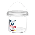 Garronda Eimer mit Deckel 8 L für die Lagerung von Lebensmittel- und Chemischen Produkten 1 Stück Transparent GD-0072