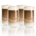 Doppelwandiges Thermoglas 350ml - großes Doppelwandglas 4er Set