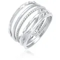 Elli Ring-Set Stapelring Stacking Boho Set (5 tlg) 925 Sterling Silber silberfarben 50 mm