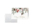 SIGEL DS085 Weihnachtskarten-Set "Red berries and pine cones", A6 quer, 25 Karten mit Umschlägen, optimal zum Bedrucken, aus nachhaltigem Papier