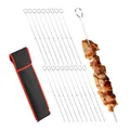 Grillspieße 20er Set Schaschlik Spieße Fleischnadel Grill Metallspieß Edelstahl