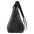 STILORD Lyanna Sling Bag Damen Leder Crossbody Rucksack 2-in-1 Handtasche Frauen Rucksackhandtasche Lederrucksack für City Ausgehen Shopping Tagesrucksack Echtleder Farbe:schwarz