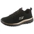 Skechers Graceful - Get Connected Sneaker Freizeitschuh, Halbschuh, Schnürschuh für die Maschinenwäsche geeignet schwarz 35 EU