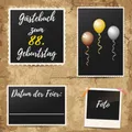 Gästebuch zum 88. Geburtstag: Erinnerungsbuch zum Eintragen von Geburtstagsgrüßen zum 88. - 110 Seiten mit tollem Cover-Design - Größe 21cm x 21cm