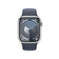 Apple Watch Series 9 (GPS + Cellular) 41mm Aluminiumgehäuse silber, Sportband sturmblau S/M MRHV3QF/A