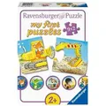 Ravensburger Puzzle Tierische Baustelle, My First Puzzles, Kinderpuzzle, Legespiel, 9 x 2 Teile, 03074