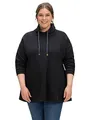 Sheego Damen Große Größen Sweatshirt in A-Linie, mit Taschen und Kragen Freizeitmode sportlich Rundhals-Ausschnitt -