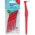 TePe Interdentalbürsten Angle Rot, ISO-Größe 2, Ø 0,5 mm, für kleine Zahnzwischenräume, 6 Stück