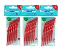 3x TePe Angle Interdentalbürsten in rot 0,5 mm 3x6 Stück
