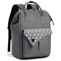 Lekesky Rucksack für Laptops bis 15,6 Zoll grau aus wasserabweisendem Material