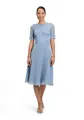 Vera Mont Damen Cocktailkleid mit Spitze Light Steel Blue,38