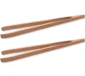 2x Holz Grillzange natur 48cm Grillbesteck Buchenholz Holzzange geschraubt
