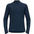 Odlo Fleecejacke Tenica Mid Layer Full Zip (weich aufgebürstete Innenseite) dunkelblau melange Herren