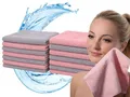 ZOLLNER 14er Set Abschminktücher in 25x25 cm - extra weiches Mikrofaser - wiederverwendbar - waschbar bis 95°C - für einen natürlichen Massageeffekt