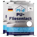 Plid® Fliesenfarbe Badezimmer & Küche [FEUCHTIGKEITSBESTÄNDIG] - Fliesenlack Weiß satin 1,5l fürs Bad - Fliesen neu streichen & lackieren im Innenbereich - 3in1 Fliesen Farbe Lack - Made in Germany