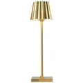 LED-Tischleuchte Troll Nano sompex goldfarben, Fuß 5.6x21 cm. Schirm 4.7xFuß 5.6 cm
