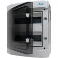 Kopp Sicherungskasten 353812048, wasserdicht IP65 für außen, 24 Module, 2-reihig, mit transparenter Tür, für Aufputz
