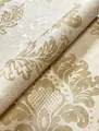 Newroom Design Tapete Beige Vliestapete Ornament - Barocktapete Barock Creme Braun Prunk Glamour inkl. Tapezier-Ratgeber, Kanje