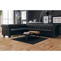 Chesterfield Ecksofa Eckcouch Loungesofa Couch Sofa 6-Sitzer Kunstleder vidaXL