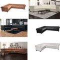 vidaXL Chesterfield Ecksofa Eckcouch Loungesofa Couch Sofa 6-Sitzer Kunstleder
