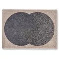 Schöner Wohnen Kollektion Fußmatte innen - Schmutzfangmatte 50x70 cm Semi-Circle beige-anthrazit - rutschfeste Sauberlaufmatte - Fussmatte Haustür - Türmatte waschbar bei 30°C