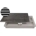 ACO Eingangsmatte Vario + Bodenwanne 75mm Kunststoff, Rips Anthrazit, 60x40cm - Grau