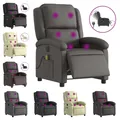 Massagesessel Elektrisch Echtleder Fernsehsessel Relaxsessel TV Sessel Liegesess
