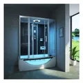 TroniTechnik Duschtempel Fertigdusche Whirlpool Komplettdusche LIMNOS 170cm x 90cm, Acrylbadewanne, Rundum-Sicherheitsglas