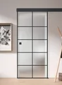 Ambiente Glas-Schiebetür Black Satinato Dekor S 76/20 ESG