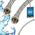 KOTARBAU® Flexschlauch 3/8 Zoll Wasserschlauch 30cm Panzerschlauch 3/8“x3/8“ Anschlussschlauch für Armatur Schlauch Für Wasserhahn Edelstahl...