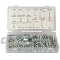 Toolland 240-teiliges Schrauben- und Muttern-Set aus verzinktem Stahl mit Federringen und Box,