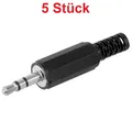 Klinke Stereo Stecker 3,5mm zum selbst löten Lötversion für Mikrofon Kopfhörer