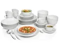 SÄNGER Kombiservice New Port, Weiß (36-tlg), 6 Personen, Porzellan, Premium Collection