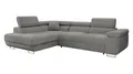 Mirjan24 Ecksofa Torezio mit Bettkasten, Einstellbare Kopfstützen, Sofa mit Schlaffunktion, Eckcouch für Wohnzimmer, Polsterecke, L-Form Couch mit Bettfunktion (Manila 16, Seite: Links)