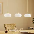 Pendelleuchte Lucande, Sharvil, dimmbar, Weiß, für Wohnzimmer, Glas, Design - 97 - 25 - 11.7