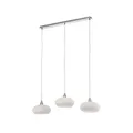 Lucande Pendelleuchte Sharvil (Design, Modern) in Weiß aus Glas (3 flammig E27) - Design-Hängeleuchte Esstischlampe Hängelampe Hängeleuchte Wohnzimmerleuchte