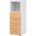 Hammerbacher Kombischrank Serie 9 Advanced, buche / weiß, mit 4 Schubalden, (BxH) 40 x 110 cm