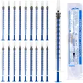 40 Pack 1ml Spritze Kleine Steril, Plastik Spritzen Mit kappe, Dosier Spritze zum Messen und Dosieren von Flüssigkeiten, die Fütterung von Kleintieren, Einzeln Verpackt Einwegspritzen