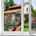 d-c-fix Fensterfolie Tulia - 45 cm x 2 m – selbstklebende Sichtschutzfolie mit modernem Muster für Glasflächen – selbsthaftend, blickdicht, dekorativ