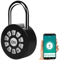 Xcase 2er Metall-Vorhängeschloss mit Zahlencode und App, Bluetooth, IP65