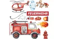 WANDKIND Wandtattoo Feuerwehr Set V246, selbstklebend