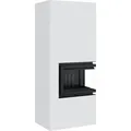 Kratki Kaminofen Simple 8 - 2-seitig rechts | Bausatz weiß | 8 kW