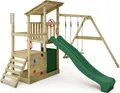 Spielturm Fatmoose FruityForest Fun XXL mit Schaukel und Rutsche in Grün