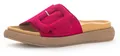 Pantolette, Plateau, Sommerschuh, Schlappen mit großer Zierschnalle, Gr. 40, pink