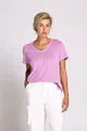 T-Shirt "SVANA", in Doppellayer-Optik, Gr. M, purple