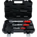 BGS Umschaltknarren-Satz | ausziehbar | Abtrieb Außenvierkant 6,3 mm (1/4"") - 10...