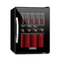 Klarstein Mini Kühlschrank mit Glastür, Mini-Kühlschrank für Zimmer, Getränkekühlschrank Klein mit Verstellbaren Ablagen, Kleiner Kühlschrank 33 Liter, Indoor/Outdoor Kühlschrank Leise