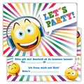 Partycards Einladungskarten Kindergeburtstag Mädchen und Junge, 12 Stück, Postkartenformat A6, Kinder Einladungskarten Geburtstag, Einladungskarten Kindergeburtstag Junge